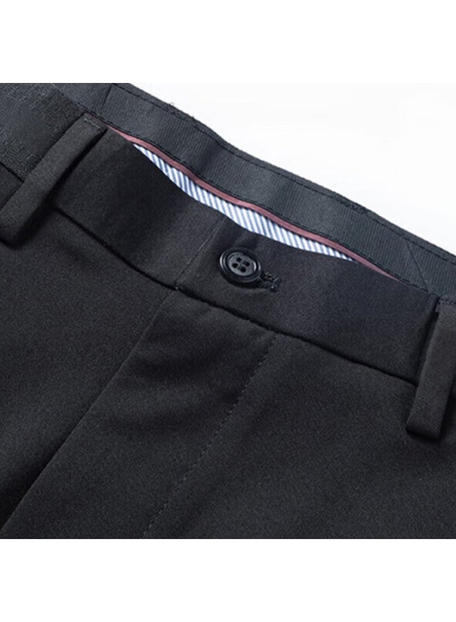 Romon Casual Pants For Men, Business Casual Fashion Professional Suit Pants, Elastic Slim Fit Versatile Trousers, Men's Clothing, Navy Blue, Size 30 - Image 1