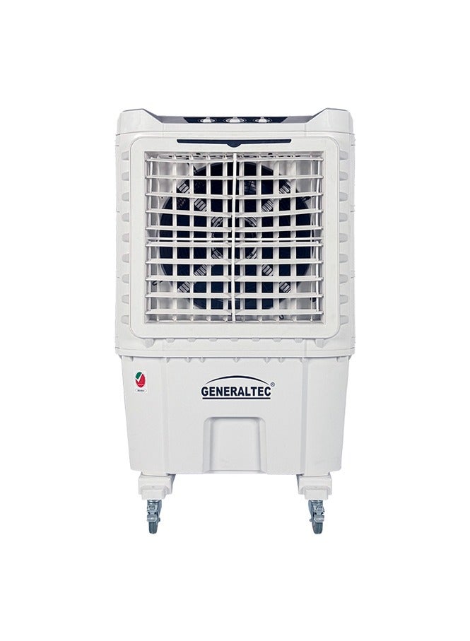 Generaltec Air Cooler 6000m³/H – 60L Water Tank, Desert Air Cooler, Portable Evaporative Cooler, Low Power 210W, Ice Chamber, Air Cooler for Home & Outdoor 25–50m² | Model GAC650 | 1 Year Warranty 60 L 210 W GAC650 white - Image 1