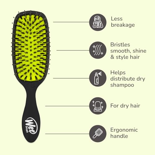 Wet Brush Shine Enhancer Hair Brush, Purple - Exclusive Ultra-soft IntelliFlex Bristles - Natural Boar Bristles Leave Hair Shiny And Smooth For All Hair Types - For Women, Men, Wet And Dry - Image 3