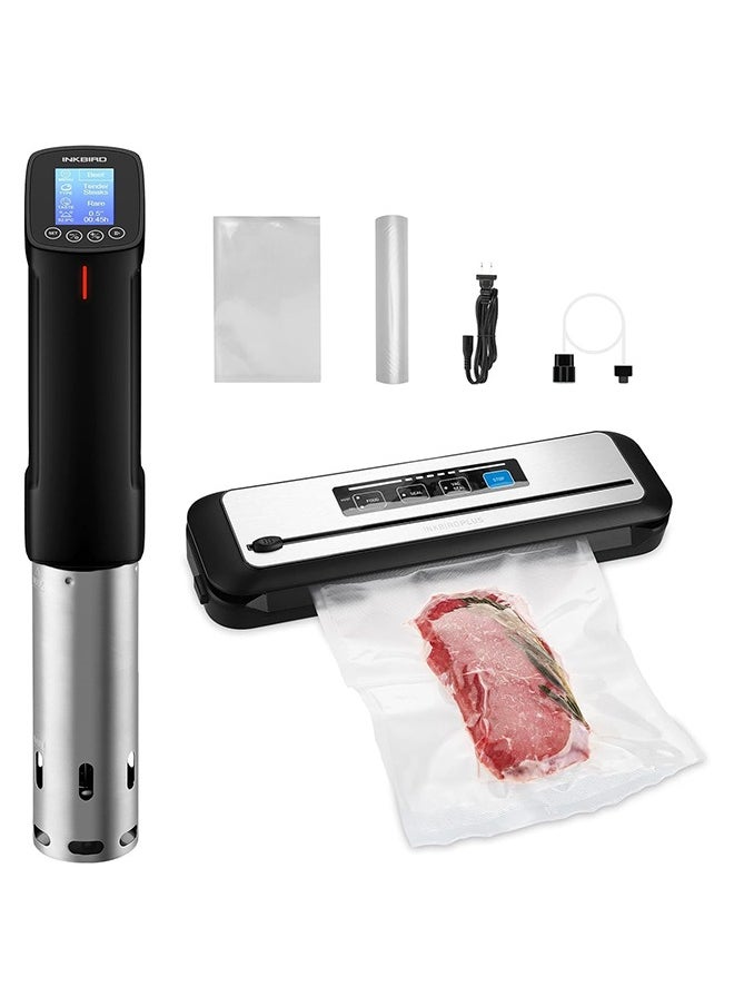 INKBIRD WiFi Sous-Vide Cooker & Vacuum Sealer Set Full Starter Kits Include Automatic PowerVac Air Sealing Machine for Food Preservation and Sous vide Machine with Recipes Precise Temperature & Timer - pzsku/Z3C42292E87516F1E4CA1Z/45/_/1740621689/283bb3af-4251-4155-a060-4962e034edc0