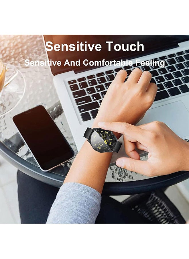 Generic - Watch GT4 Case Full Coverage Protective Watch Case Cover Tempered Glass Screen Protector Compatible with Watch GT4 46mm Black - Image 1