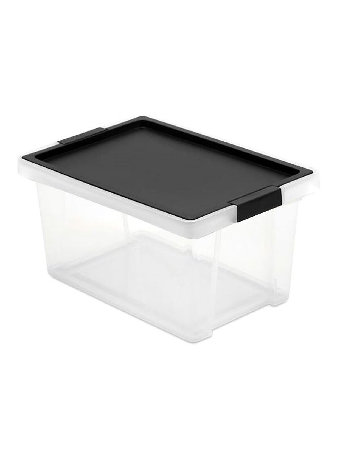 TATAY Multi Purpose Stackable Storage Box with Lid Clear and Black 15 L 1157502 - Image 1
