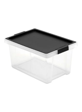 Multi Purpose Stackable Storage Box with Lid Clear and Black 15 L 1157502 - pzsku/Z3C42366350560A5B622FZ/45/_/1713343290/91fbdeff-cc3c-45b0-9ae0-12332df343f8