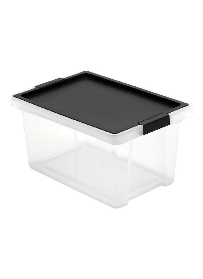 TATAY - Multi Purpose Stackable Storage Box with Lid Clear and Black 15 L 1157502 - Image 1