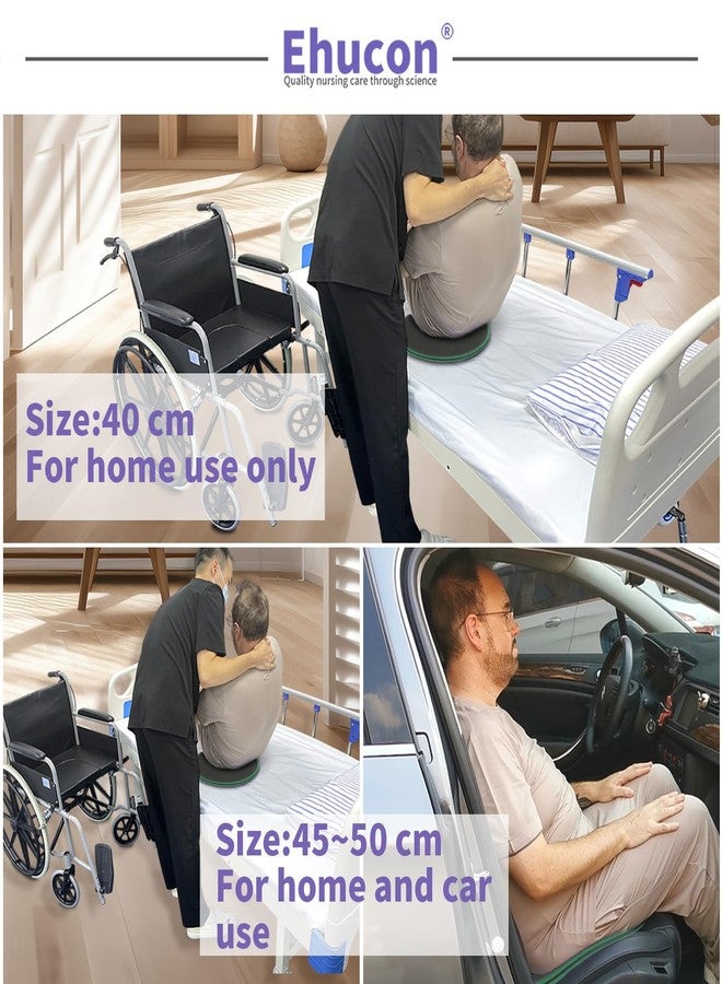 Ehucon 360 Degree Swivel Seat Cushion for Car or Chair,Rotating Seat Cushion Pivot Disc Pad for Elderly,Swivel Car Seat Chair Assist for Elderly to Turning Easily from Bed to Wheelchair - Image 2