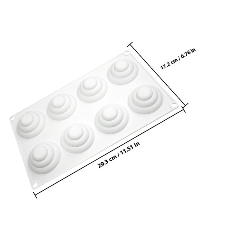 8 Cavity Silicone Muffin Pan Nonstick Multi Tier Cupcake Baking Mold For Home Dessert - Image 3
