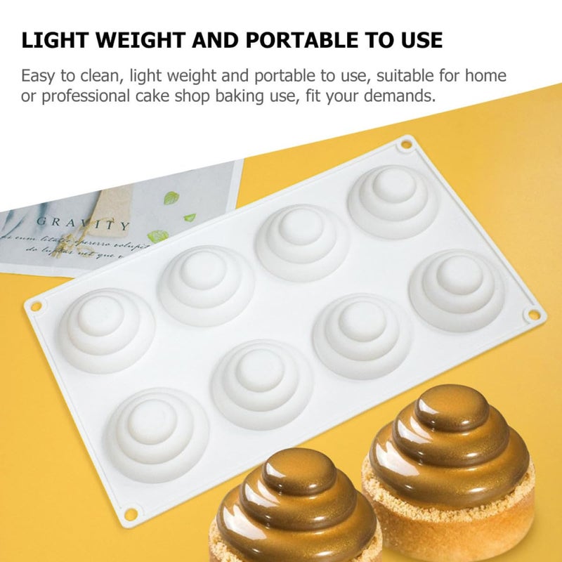 8 Cavity Silicone Muffin Pan Nonstick Multi Tier Cupcake Baking Mold For Home Dessert - Image 5