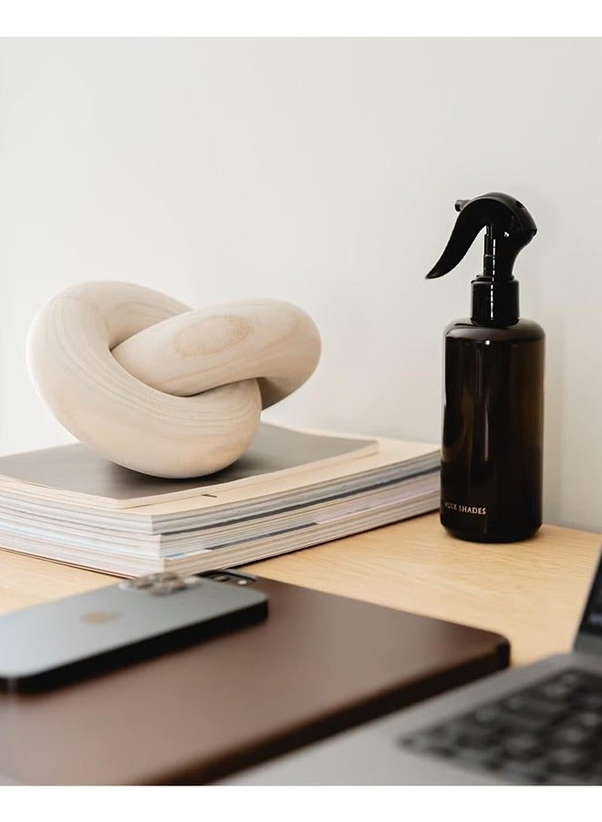 اثنين من حلقة عقدة سلسلة طاولة القهوة ديكور جميل سلسلة عقدة الديكور لغرفة المعيشة، ديكور المنزل الحديث الأنيق ومن ناحية منحوتة الخشب الطبيعي زخرفة ديكور لغرفة النوم مزرعة - Image 4