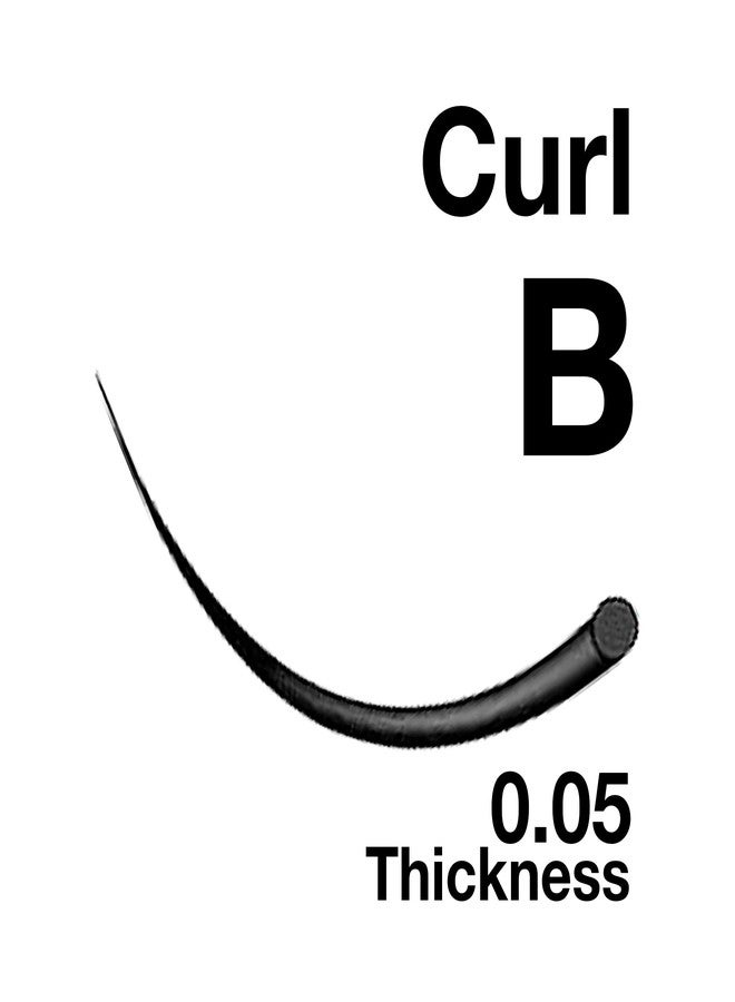 EMILYSTORES Lash Extensions 0.05mm Thickness B Curl 8mm Length Natural Looking Volume Eyelashes For Eyelash Extensions(0.05,B,8mm) - Image 2