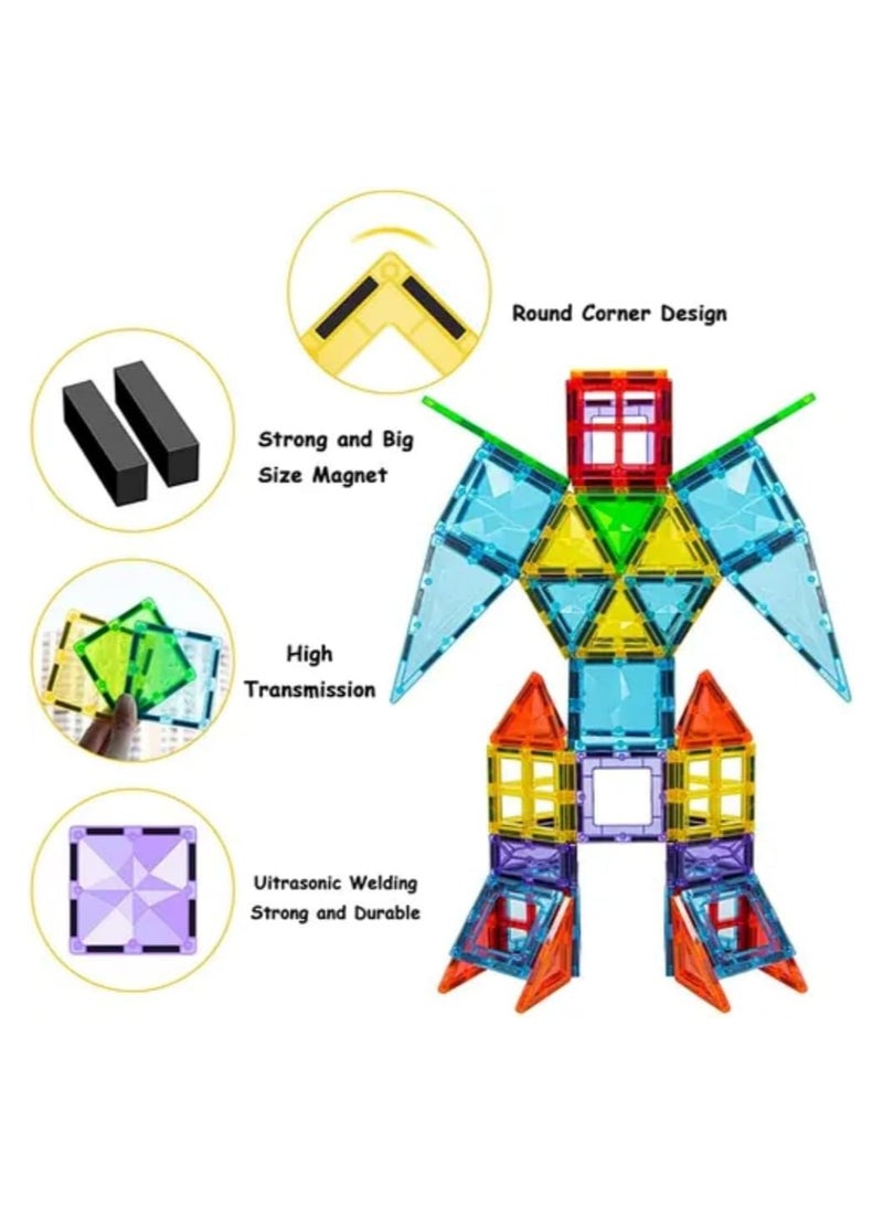 Loquat 100pcs Magnetic Building Blocks Kids Magnetic Building Blocks Set 3D Building Educational Toys for Kids - Image 4