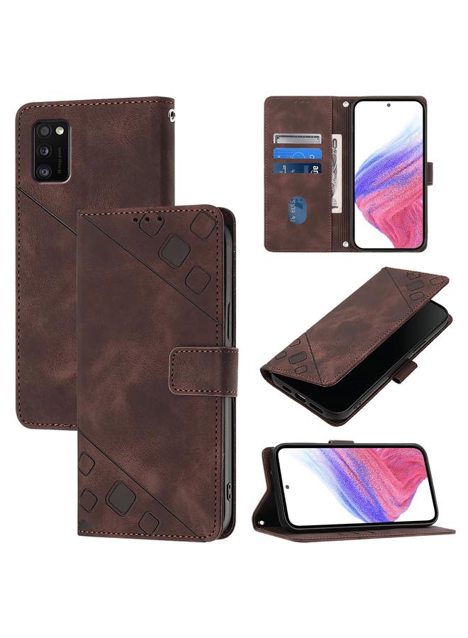 S-TOP Case For Samsung Galaxy A41 Skin Feel Embossed Leather Phone Case - Image 1
