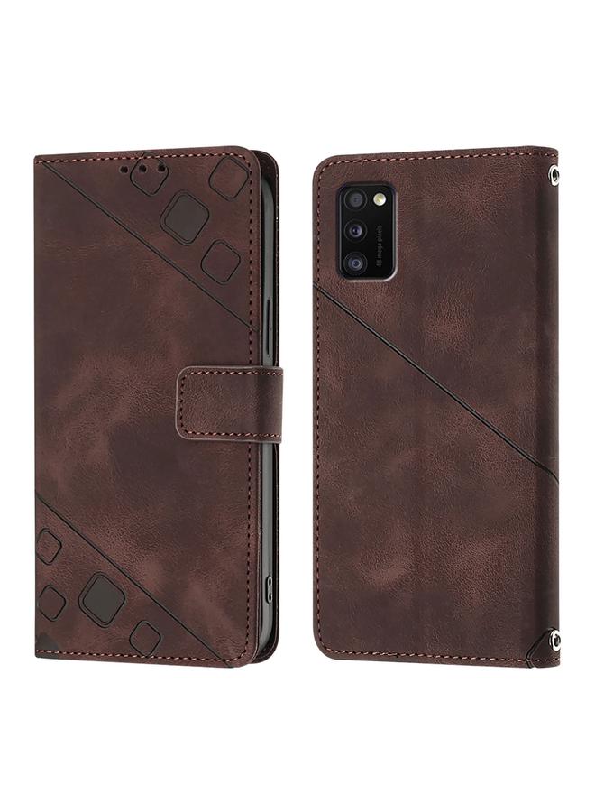 S-TOP Case For Samsung Galaxy A41 Skin Feel Embossed Leather Phone Case - Image 2