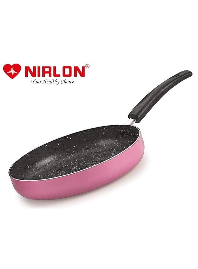 Nirlon Aluminium Non Stick Dishwasher Safe Cookware Set with Glass Lid & 3 Spoon, Pink - Image 4