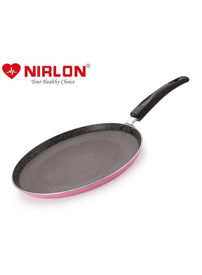 Nirlon Aluminium Non Stick Dishwasher Safe Cookware Set with Glass Lid & 3 Spoon, Pink - Image 3