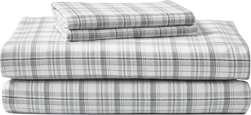Eddie Bauer Beacon Hill Gry TW Sheet Set Flannel Web - Image 2