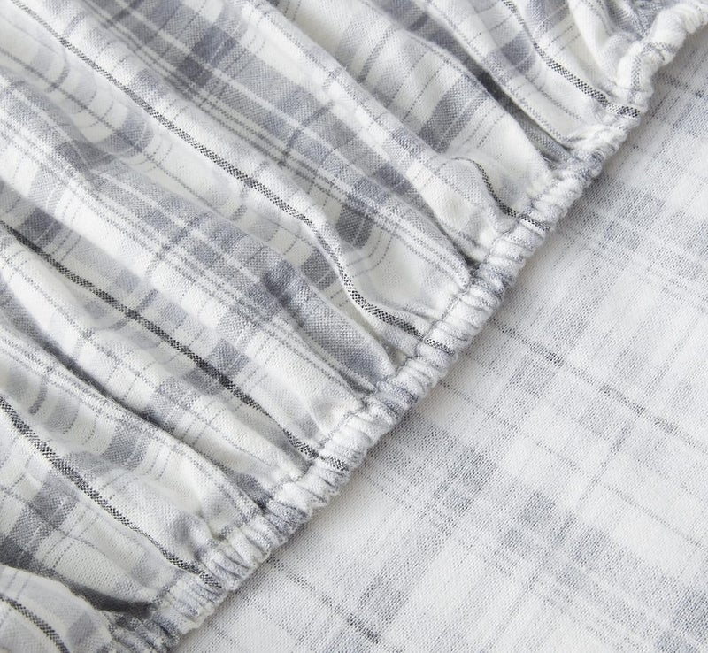 Eddie Bauer Beacon Hill Gry TW Sheet Set Flannel Web - Image 5