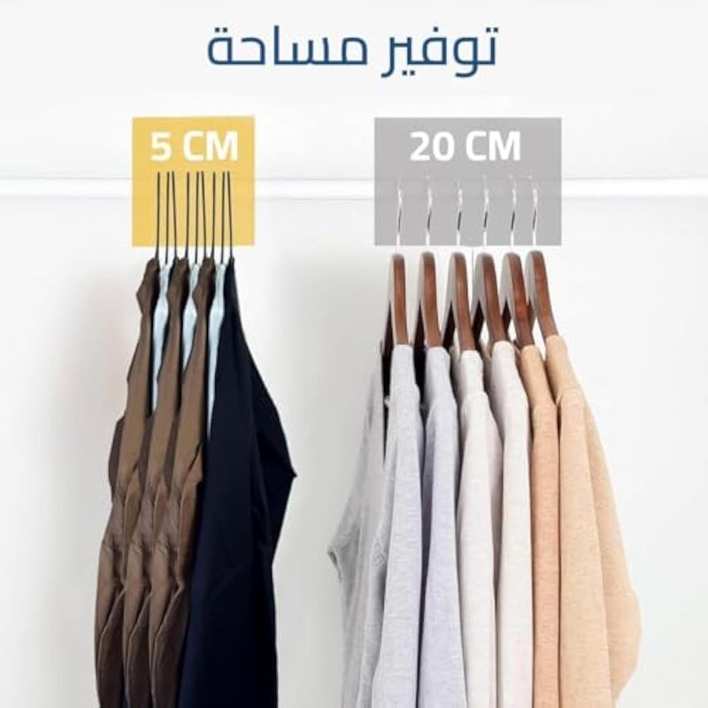 Clothes Hanger Plastic - Hanger for Clothes, Durable & Lightweight Hanger Set, Non-Slip, Internal Hooks, Flexible & Sturdy for Shirts & Trousers (10) - Image 4