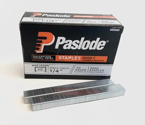 Duo-Fast Duo Fast 5008C 20 Gauge Galvanized Staple 1/2-Inch Crown x 1/4-Inch Length, 5000 Pack - Image 1
