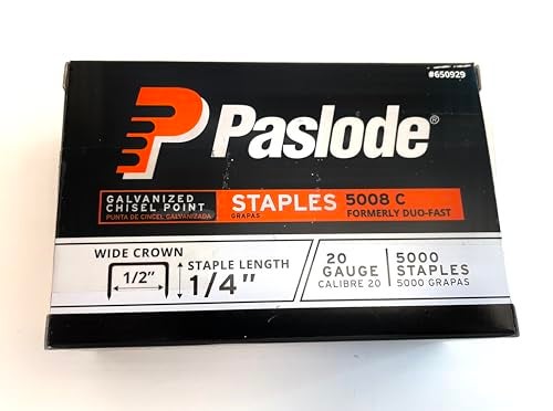 Duo-Fast Duo Fast 5008C 20 Gauge Galvanized Staple 1/2-Inch Crown x 1/4-Inch Length, 5000 Pack - Image 2