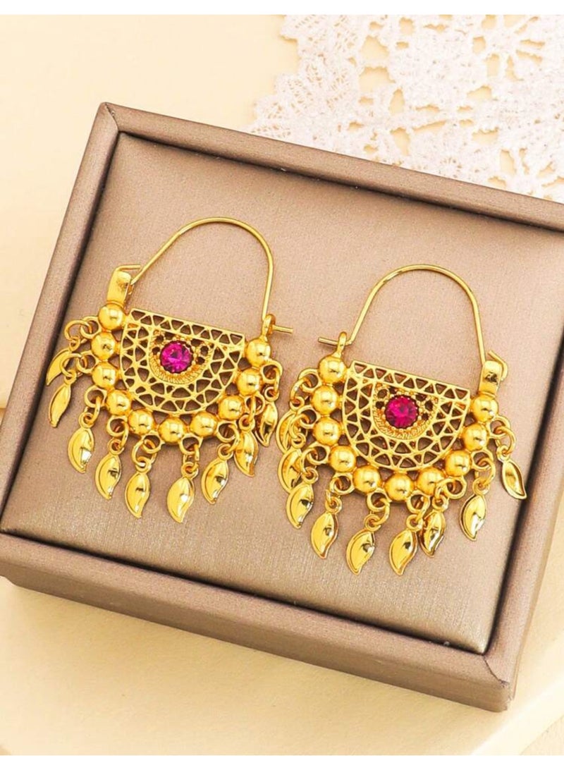 GOLDMAX Elegant 21k Gold Plated Earrings For Women - Image 1