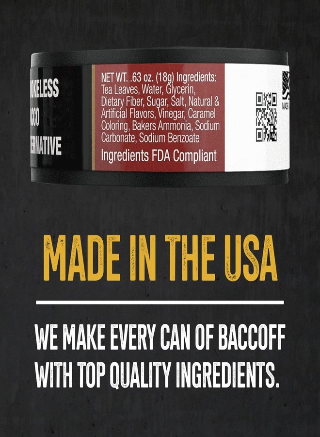 BACC OFF 10 Cans, BaccOff Straight Pouches, Black Tea Base with Savory and Bold Flavors, 16 Pouches Per Can - Image 2