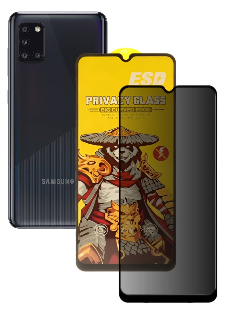 ESD Tempered Dustproof Privacy Glass Screen Protector Compatible For Samsung Galaxy A31 - Image 1