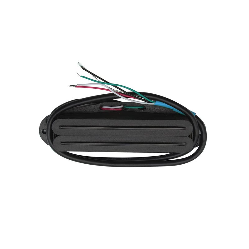 FLEOR Alnico 5 Hot Dual Rail Humbucker Single-Coil-Sized Pickup 9-10K Humbucker Pickup, Full Black - Image 3