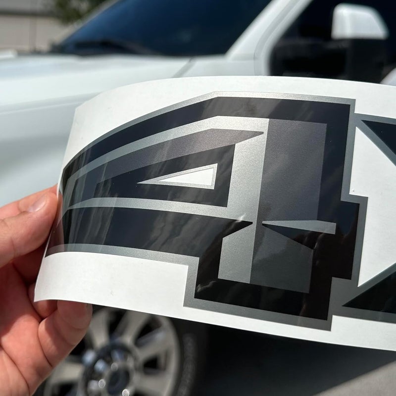 GOLD HOOK F150 4x4 Decal Set - Durable Black/Red Metallic Finish Stickers for Truck Enthusiasts - Image 3