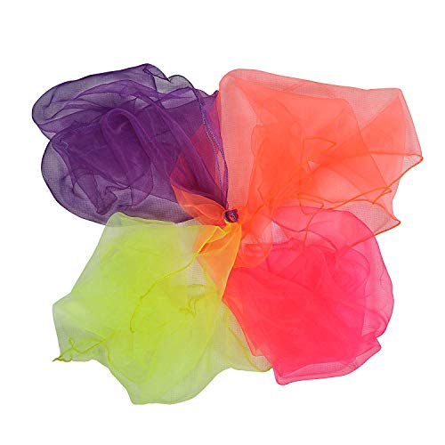 GSI AZO Free Multicolour Lightweight Juggling Scarves for Kids Magicians Kindergarten and Fitness - 26 x 26 inches (Pack of 12) - Image 3
