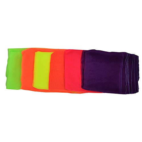 GSI AZO Free Multicolour Lightweight Juggling Scarves for Kids Magicians Kindergarten and Fitness - 26 x 26 inches (Pack of 12) - Image 2