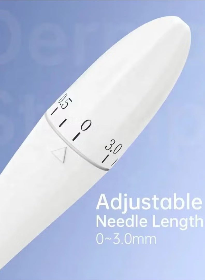 MiMi & BeiBei Adjustable Microneedle Stamp 00mm to 3mm Titanium Micro Needles Skin Repair Face Hair and Beard Growth Pen Easy to use Safe and Effective Microneedling Pen - Image 3