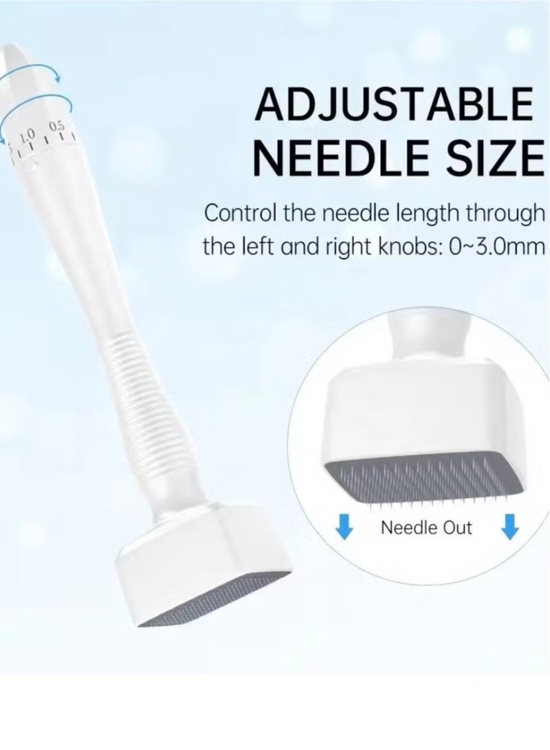 MiMi & BeiBei Adjustable Microneedle Stamp 00mm to 3mm Titanium Micro Needles Skin Repair Face Hair and Beard Growth Pen Easy to use Safe and Effective Microneedling Pen - Image 2