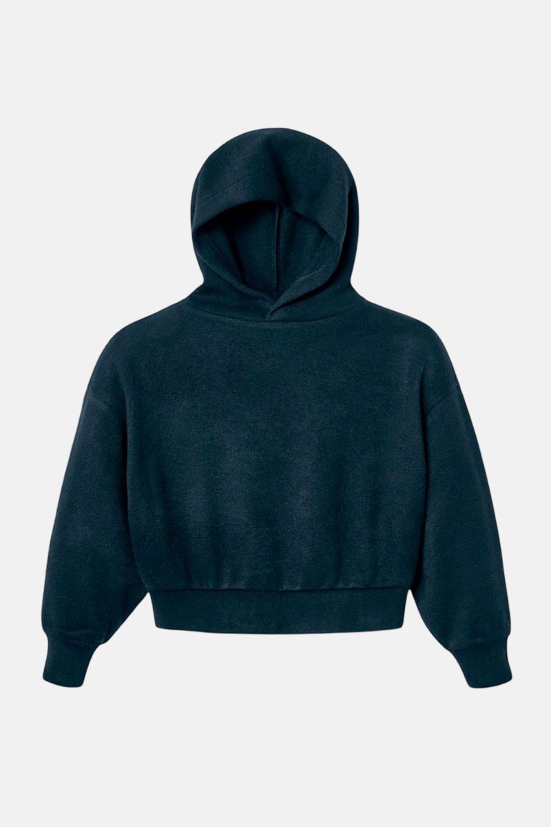 Tchibo Kids Girl Long Sleeve Textured Hoodies, Navy  - Image 2
