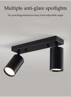 DUNISO Ceiling Double Head Warm Light Track Light Cob, Indoor Ceiling Spotlight, Adjustable Aluminum Led Wall Surface Mount, Rotatable Spotlight, Suitable For Kitchen, Living Room, Showroom, Museum, Clothing Store, Shopping Mall, Etc.  - Image 5