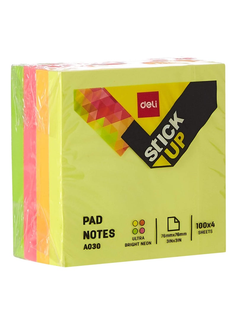 ديلي دفتر ملاحظات لاصق من ديلي A030، متعدد الألوان، 4 × 100 - Image 2