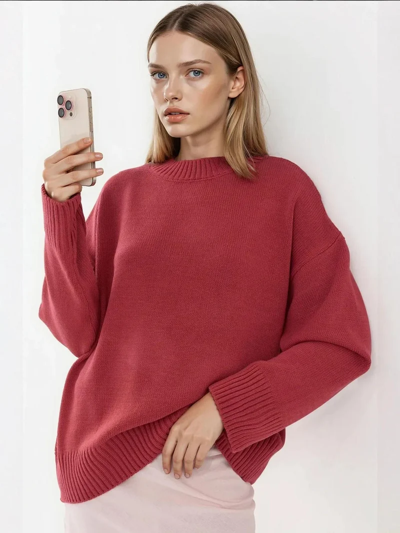 HICCUP Crew Neck Cozy Sweater
