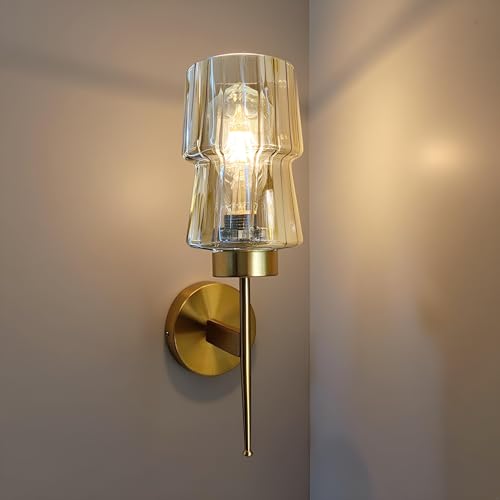 Lyse Decor Antique Wall Lamps for Bedroom, Wall Lights for Led Side/Bathroom, Wall Mounted Light for Cafe and Hotel (Lustre Shade) - Image 1