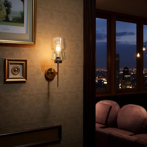 Lyse Decor Antique Wall Lamps for Bedroom, Wall Lights for Led Side/Bathroom, Wall Mounted Light for Cafe and Hotel (Lustre Shade) - Image 3