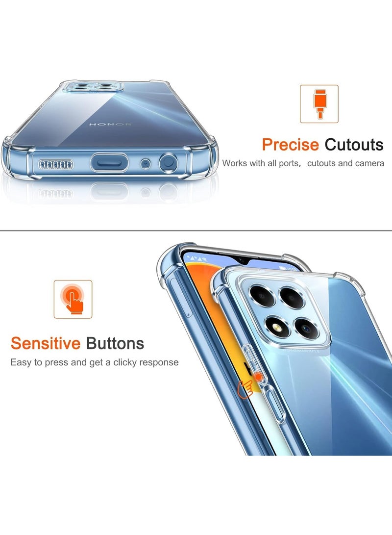 BORTONY Honor X6b Case Cover Clear Back Air Cushion Soft Silicone Shockproof Case Honor X6b Anti-Scratch Protective Cover for Honor X6b - Image 3