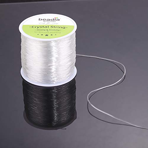 BEADIA Elastic Crystal String 0.6mm Clear Bead Cord for Bracelet Beading Jewelry Making 164yard - Image 2