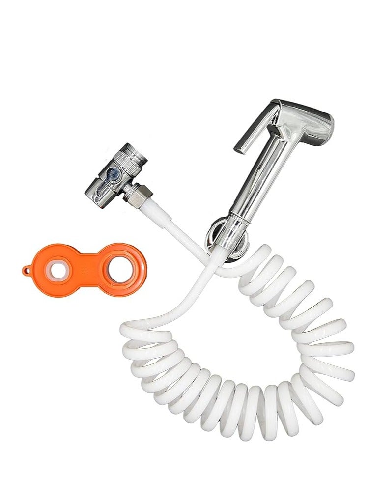 Travel Shattaf Portable Travel Shattaf Easy Installation and Reusable With 3m Pipe Faucet Adapter With Support Wrench and Travel Bag - Image 5