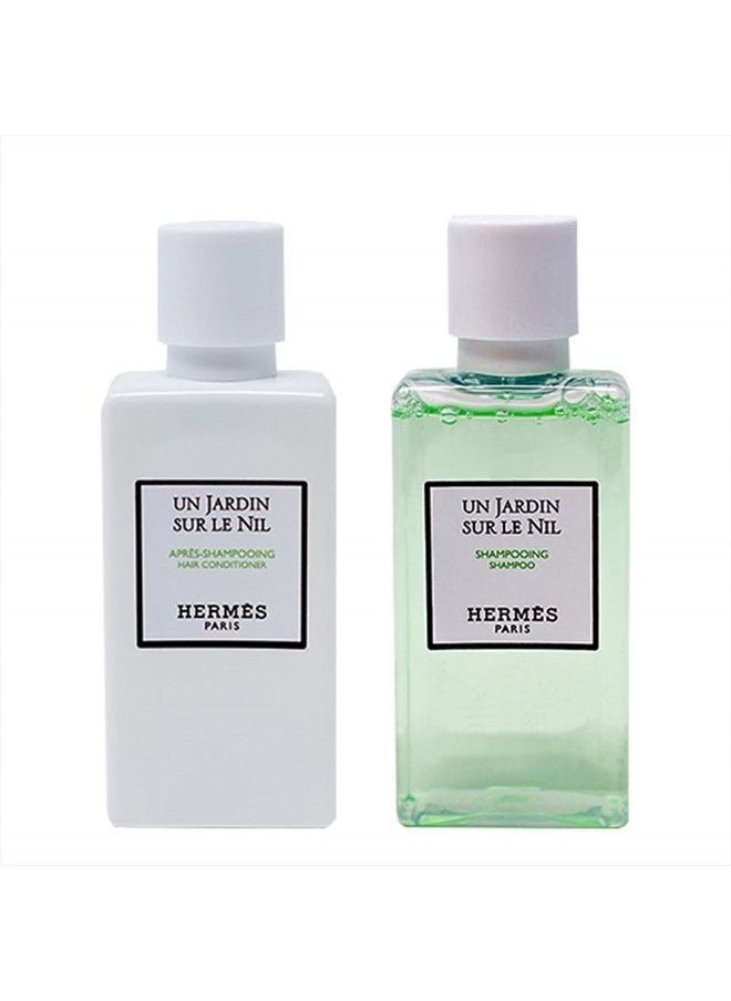 HERMES - Un Jardin Sur Le Nil Shampoo and Conditioner – Lot of 10 (5 Each) - Each 1.4 Oz- Total 14 Oz - Image 1