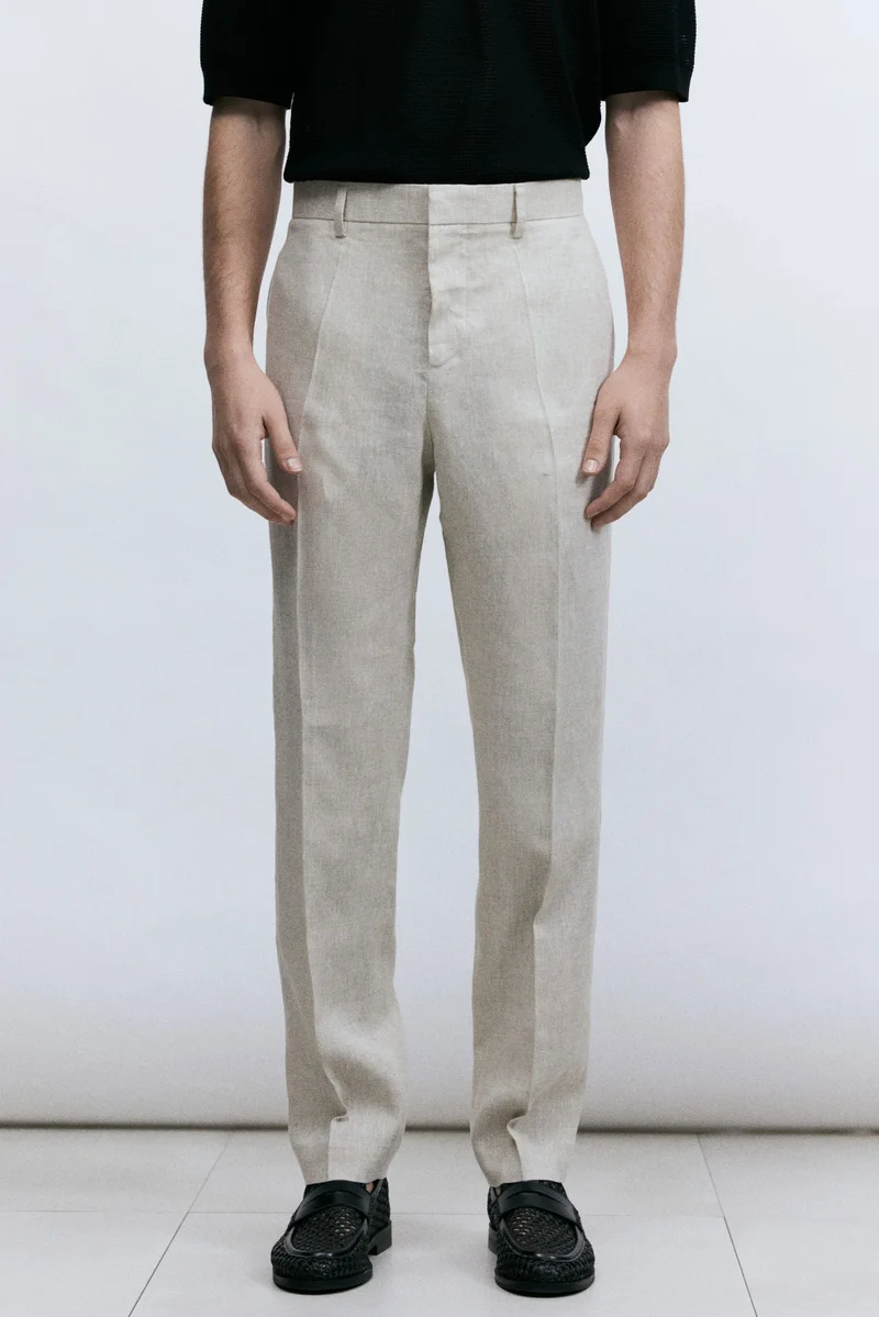 H&M Slim Fit Linen suit trousers