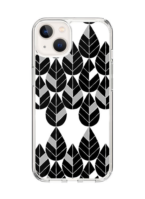 Classic Clear Case for Apple iPhone 15 Hybrid Soft Case Flexible Edges Anti Drop TPU PC Gel Thin Transparent Cover [ Designed for Apple iPhone 15 ] - Teardrop Leaves Full Print