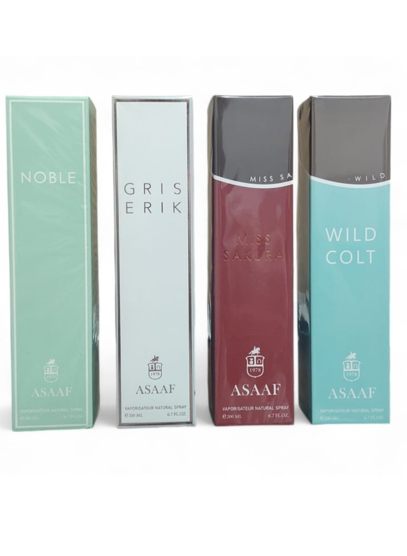 عساف مجموعة عطور عساف 4 قطع 200 مل - Image 1