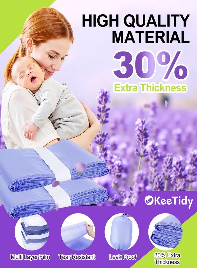 KeeTidy Diaper Pail Refill Bags Compatible with DEKOR CLASSIC Diaper Pails, 20% Extra Length Diaper Bags Disposable with Lavender Flavor, Holds up to 1188 Diapers, 2 Pack - Image 3