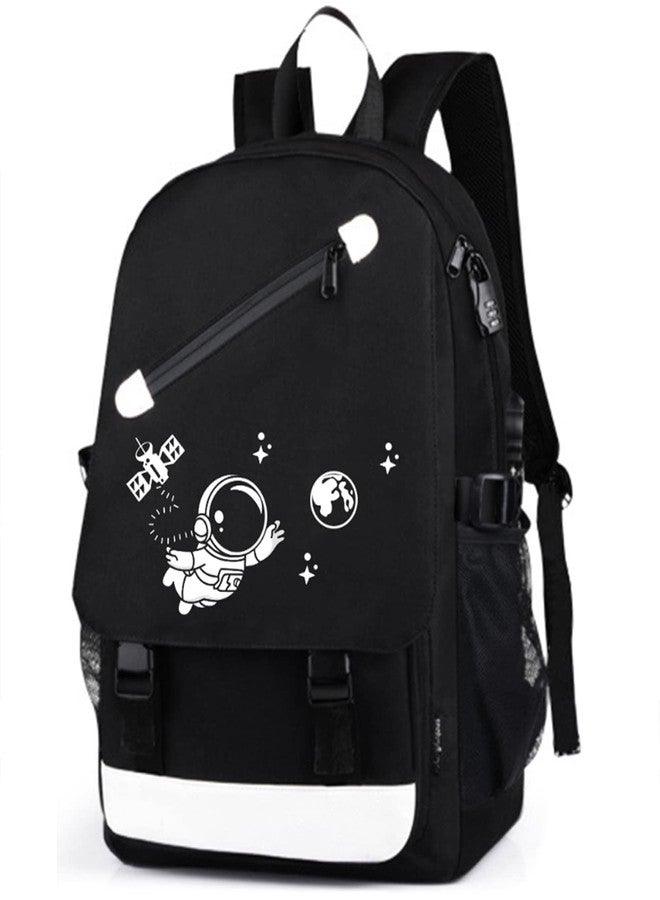 MCWTH School Backpacks for Teen Boys, Luminous School Bag Bookbags for Kids (Astronaut) - Image 1