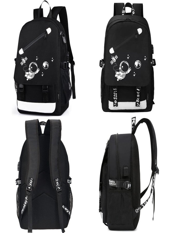 MCWTH School Backpacks for Teen Boys, Luminous School Bag Bookbags for Kids (Astronaut) - Image 5