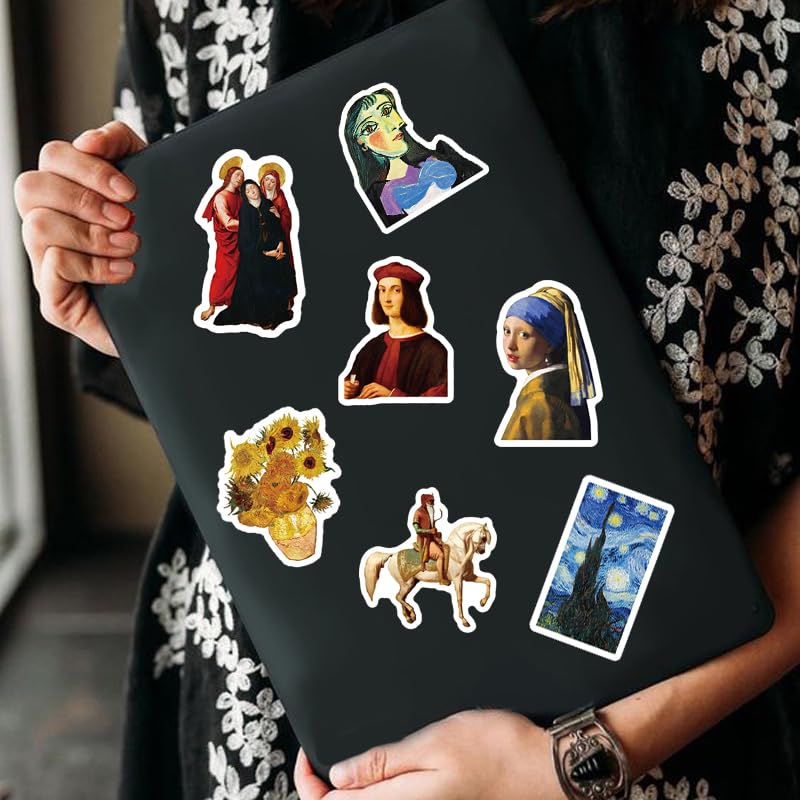 PIGBIT Renaissance Artist Stickers - 50 Pcs Vinyl Waterproof Vintage Oil Painting Art Stickers for Water Bottles,Laptops,Scrapbooks,Tumblers - Image 5