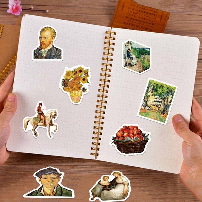 PIGBIT Renaissance Artist Stickers - 50 Pcs Vinyl Waterproof Vintage Oil Painting Art Stickers for Water Bottles,Laptops,Scrapbooks,Tumblers - Image 4